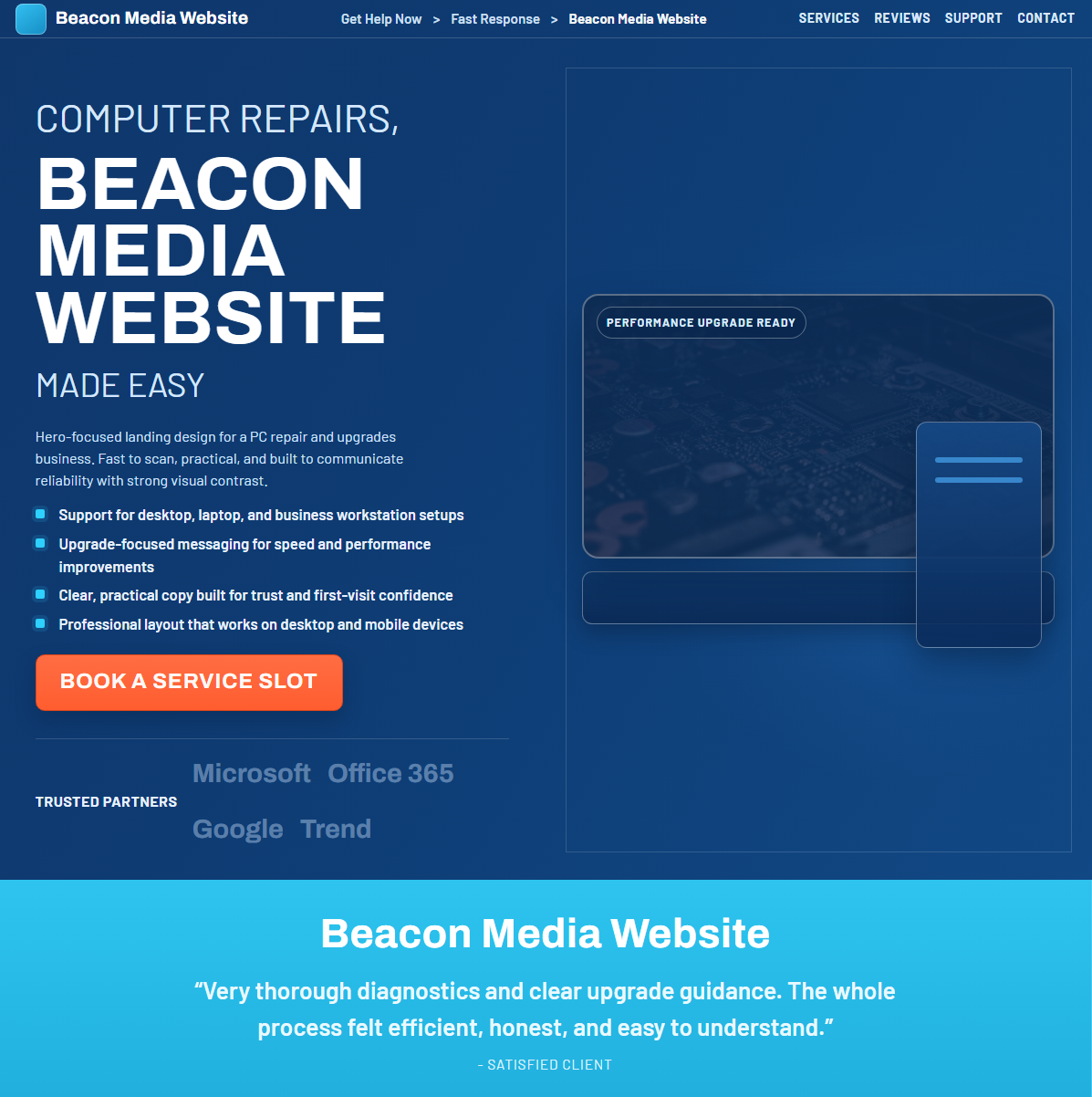 Legal advisory website preview